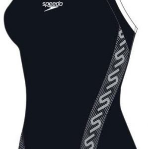 Speedo Monogram Muscleback naisten uimapuku musta/valkoinen