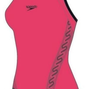 Speedo Monogram Muscleback naisten uimapuku pinkki/purple