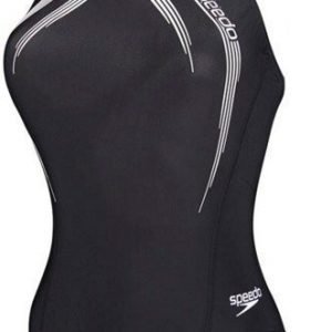 Speedo Sports Logo Medalist Naisten uimapuku musta/valkoinen