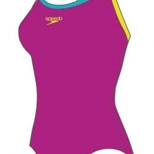 Speedo Thinstrap Muscleback naisten uimapuku purppura/keltainen