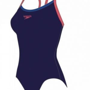 Speedo Thinstrap Muscleback naisten uimapuku t.sininen/punainen