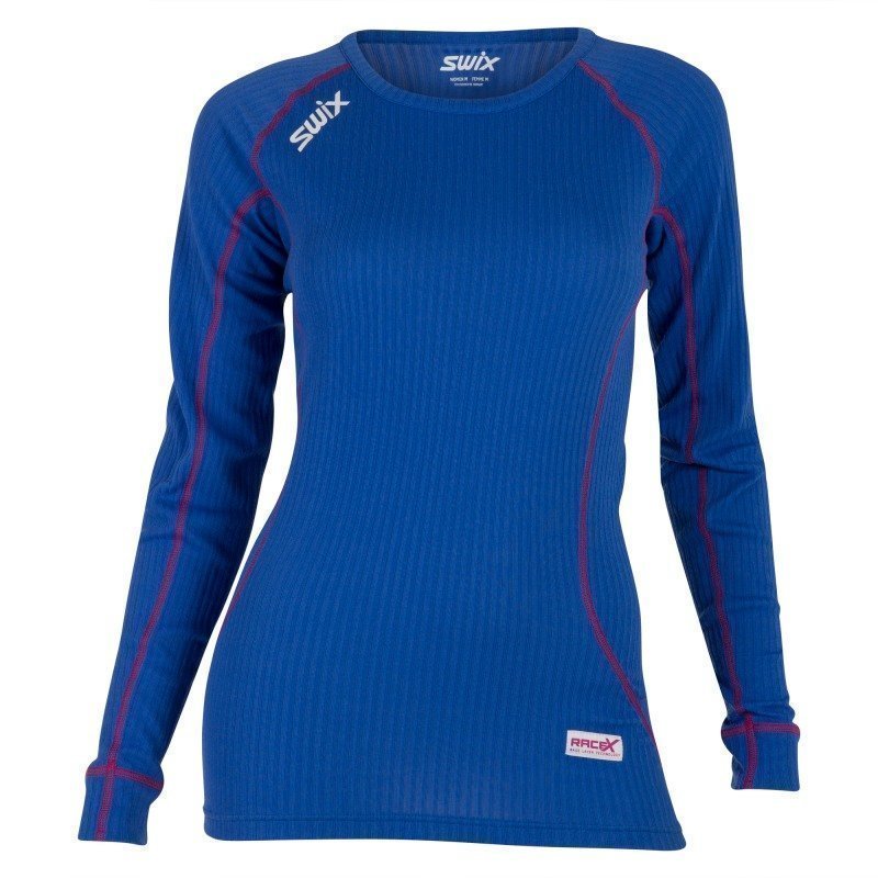 Swix RaceX Bodywear LS Womens M Mazarin Blue/Bright Fuchsia