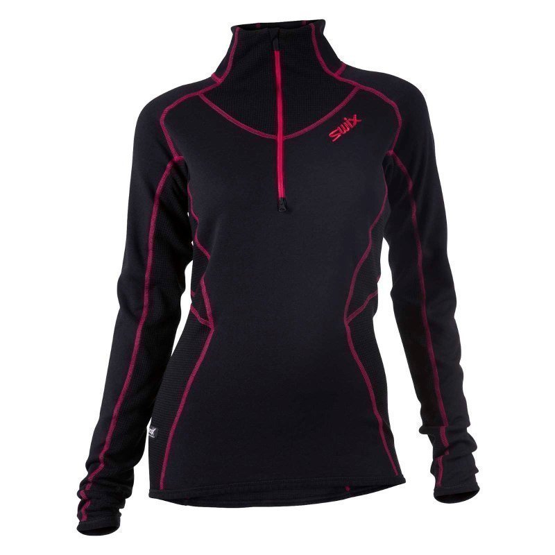 Swix RaceX Speed Midlayer Womens L Black/Bright Fuchsia