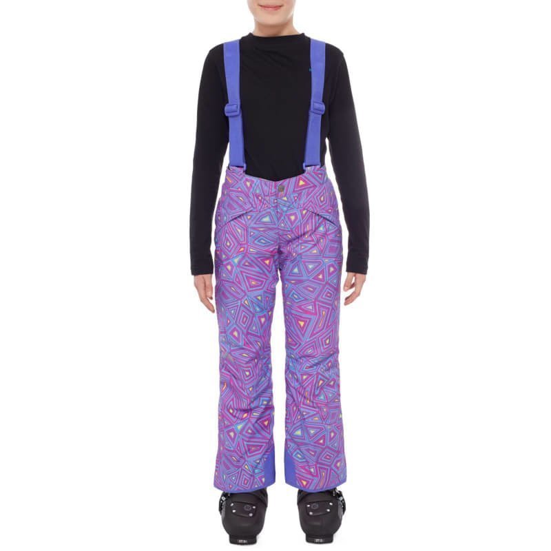 The North Face Girls Snowquest Suspender Pant XXS Starry Purple Geo Print