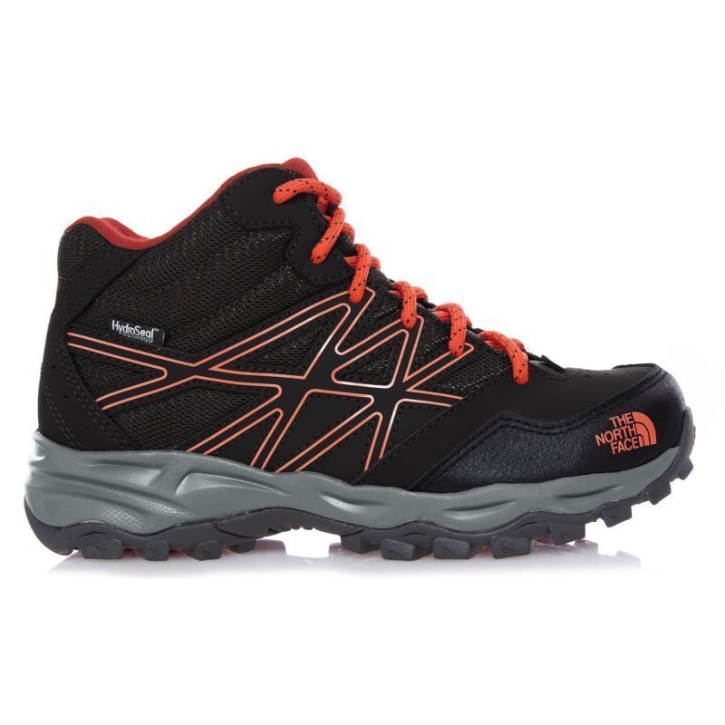 The North Face Junior Hedgehog Hiker Mid Wp US3/EU35 Black/Mandarin Red