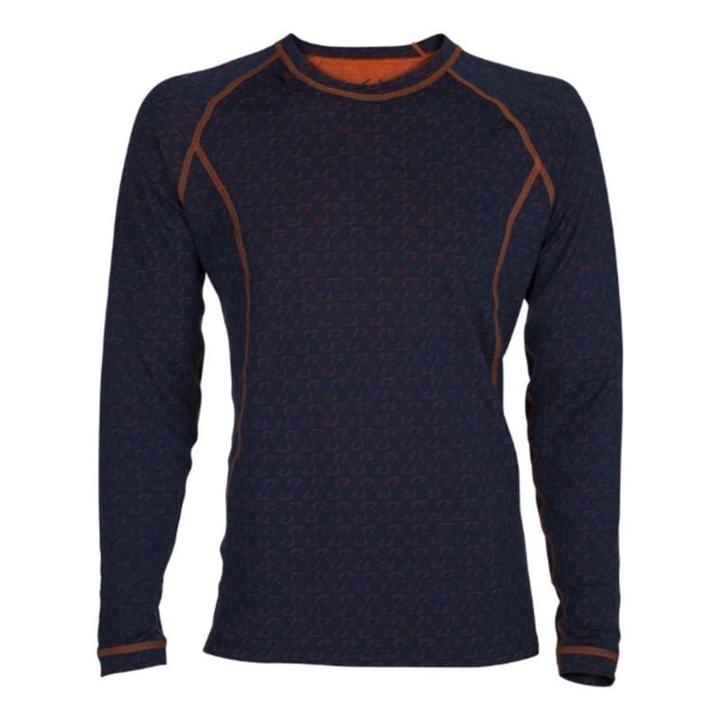 Ulvang 50Fifty Round Neck Ms S New Navy/Red Orange