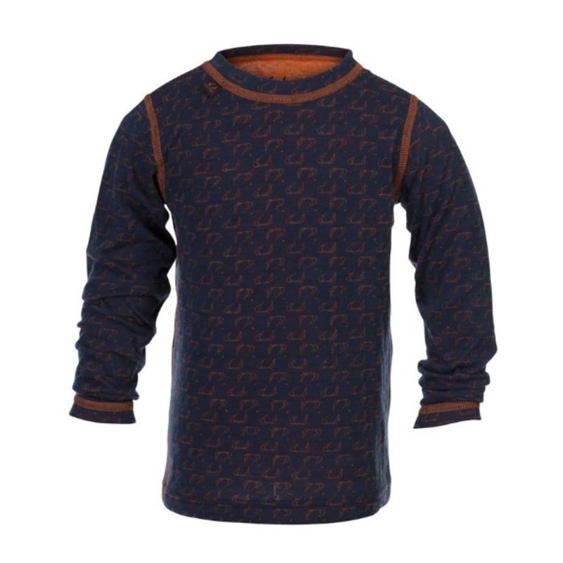 Ulvang 50Fifty round neck Jr 10 New Navy/Red Orange