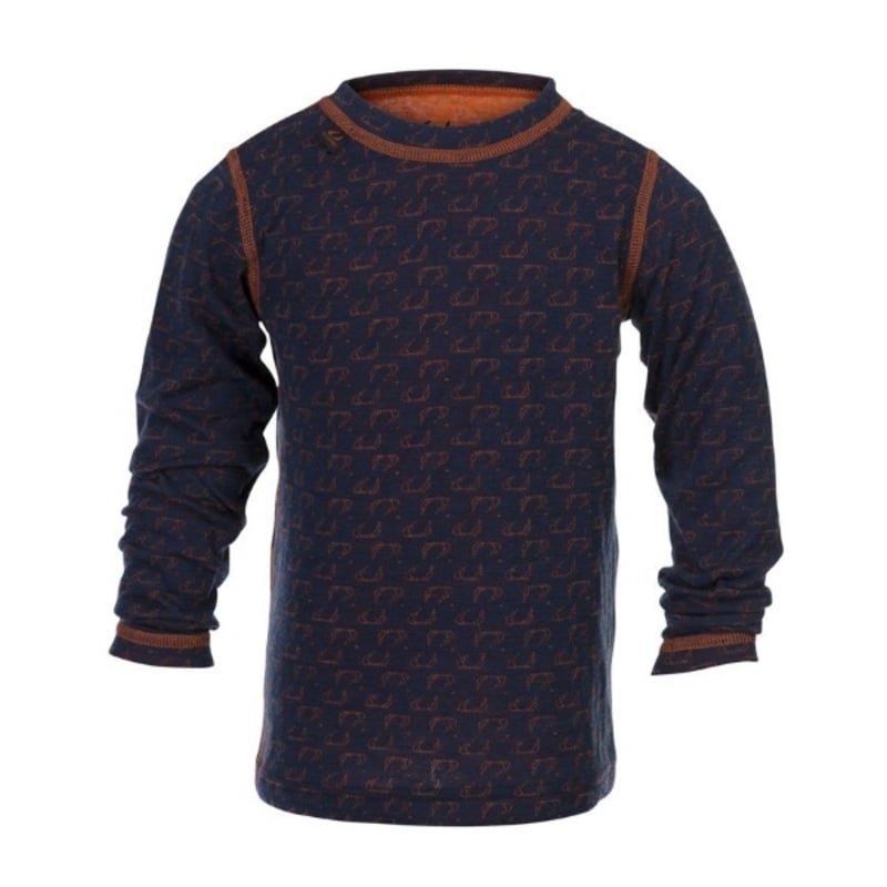 Ulvang 50Fifty round neck Jr 12 New Navy/Red Orange