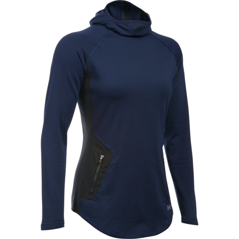 Under Armour Women's No Breaks Balaclava Hoodie LG Midnight Navy