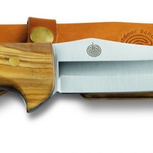 Victorinox Sos Olive Wood Metsästysveitsi Oliivipuukahva Nahkatuppi 12 Cm