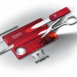 Victorinox Swiss Card Lite rubininpunainen (läpikuultava)