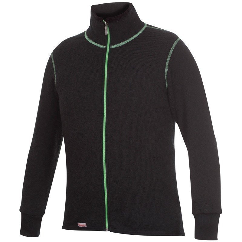 Woolpower Full Zip Jacket 400 XS Black/Green