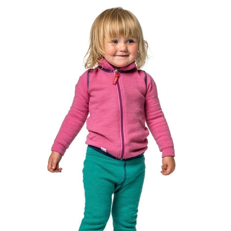 Woolpower Kids Full Zip Jacket 400 110-116 Sea Star Rose