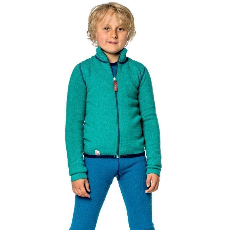 Woolpower Kids Full Zip Jacket 400 110-116 Turtle Green