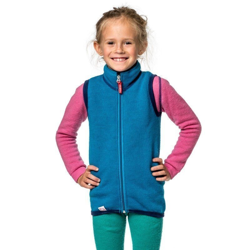 Woolpower Kids Vest 400 110-116 Dolphine Blue