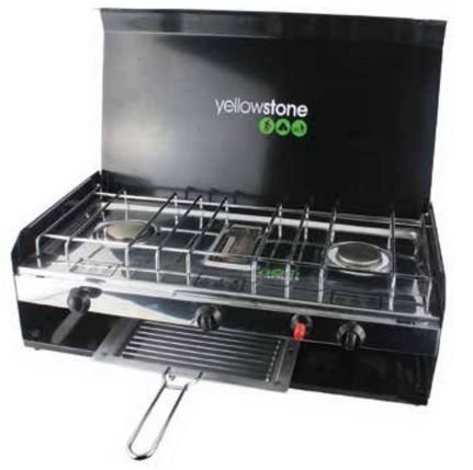 Yellowstone Deluxe Double Burner with Grill & Lid