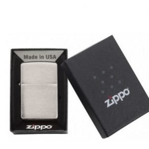 Zippo 200 Brushed Chrome sytytin